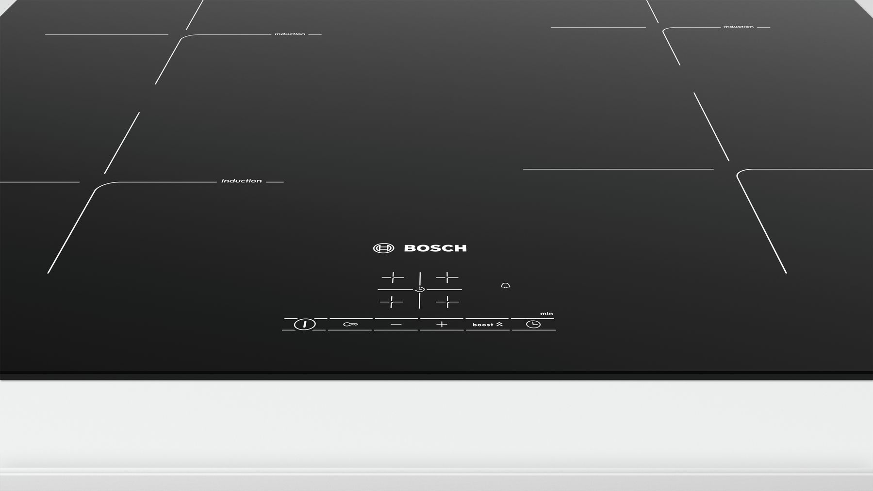 Bosch black glass 600mm 4-zone induction hob